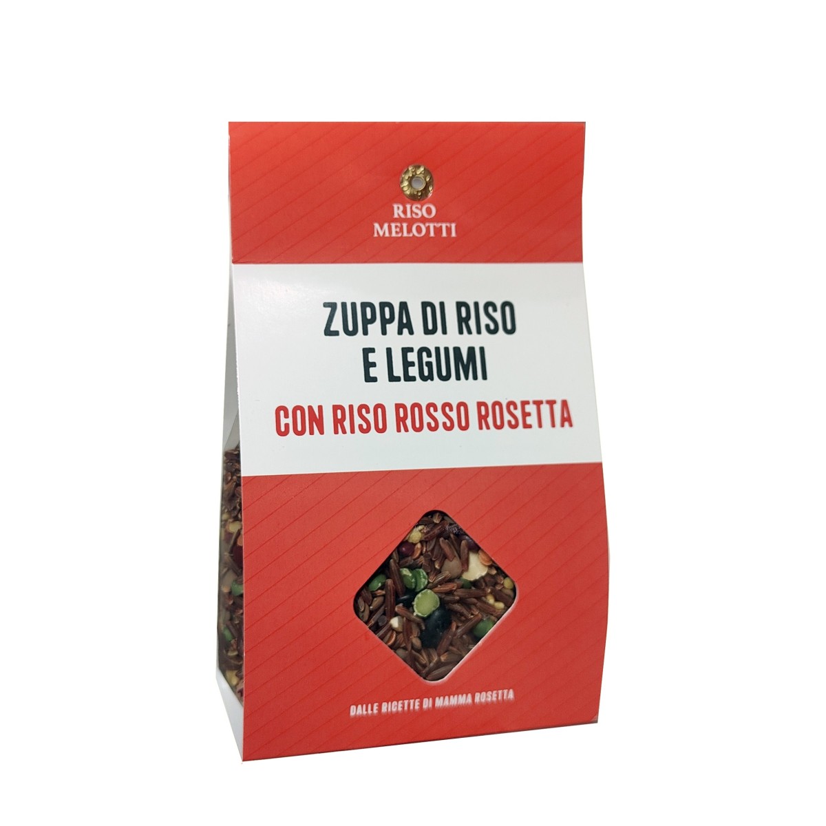 - Wholegrain 'Rosso Rosetta' Rice soup with pulses