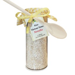 Riso Vialone Nano Novello vaso 800 g + Mestolo