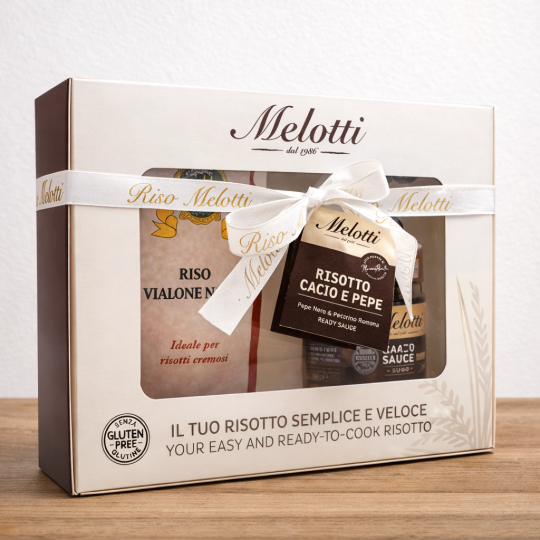 Cacio e Pepe Risotto Recipe Packaging