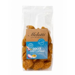 Salty curry and onion  flavoured Snack with Vialone Nano rice flour