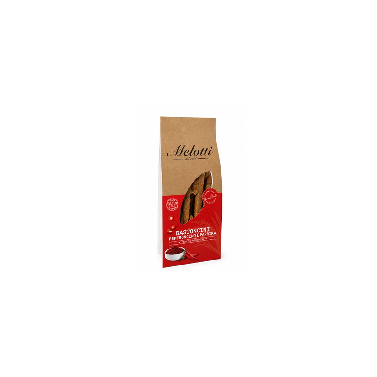 Bastoncini di Riso Rosso Rosetta al Peperoncino e Paprika