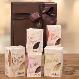 An exclusive selection of 5 Melotti Family Premium Rices, presented in an elegant gift box.