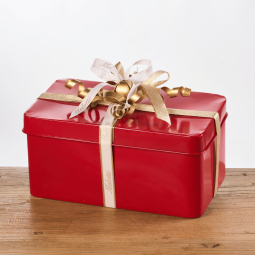 Christmas gift tin with Vialone Nano rice, Carnaroli rice and delicious sweet rice specialties.