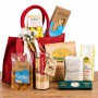 Borsa juta Melotti contenente Riso Mandello, Riso Novello e snack dolci e salati di riso, praline di riso - idea regalo